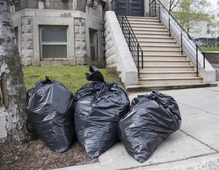 Modern waste removal equipment in use